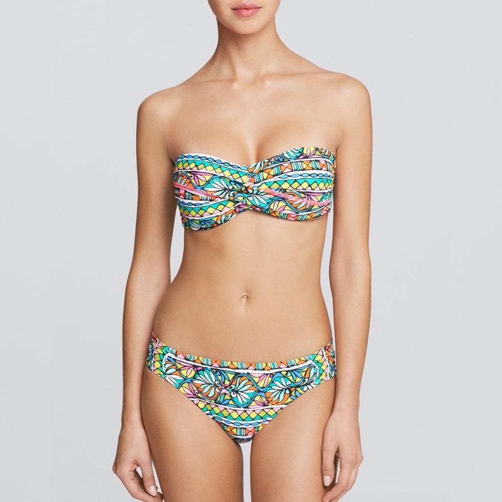 Trina Turk Women's Bora Bora Stripe Bandeau Top & Hipster Bottom Bikini 4